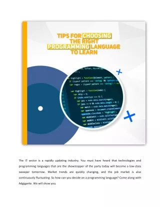 Tips for choosing the right programming language to learn