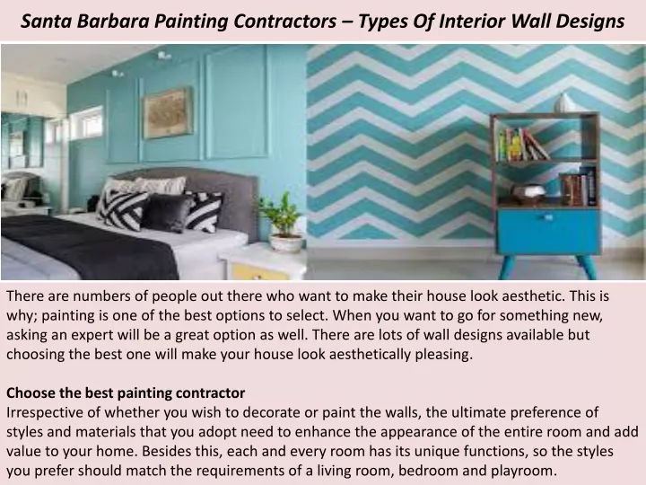 santa barbara painting contractors types of interior wall designs