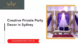 Affordable Wedding Styling and Private Party Decor in Sydney