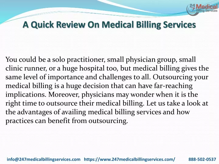 a quick review on medical billing services