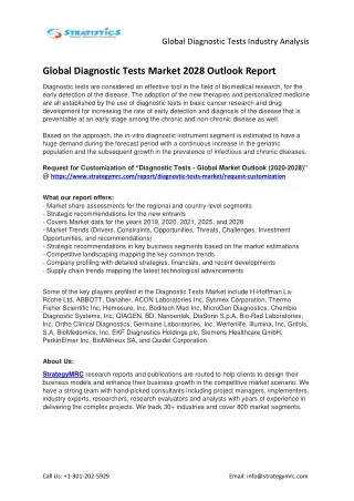 global diagnostic tests industry analysis