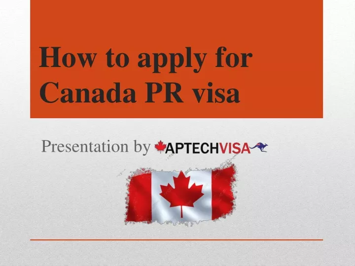 how to apply for canada pr visa