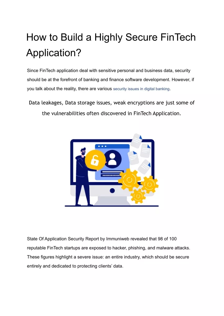 how to build a highly secure fintech application