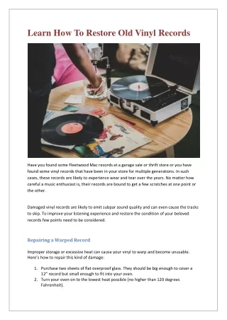 Learn How To Restore Old Vinyl Records-converted