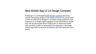 best mobile a pp ui ux design company