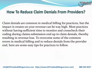claim denials are common in medical billing