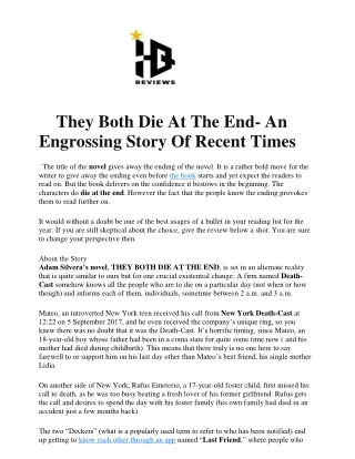 they both die at the end an engrossing story