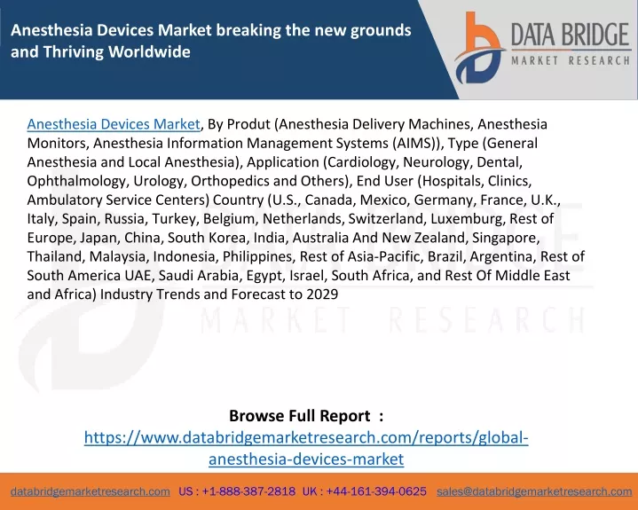 anesthesia devices market breaking