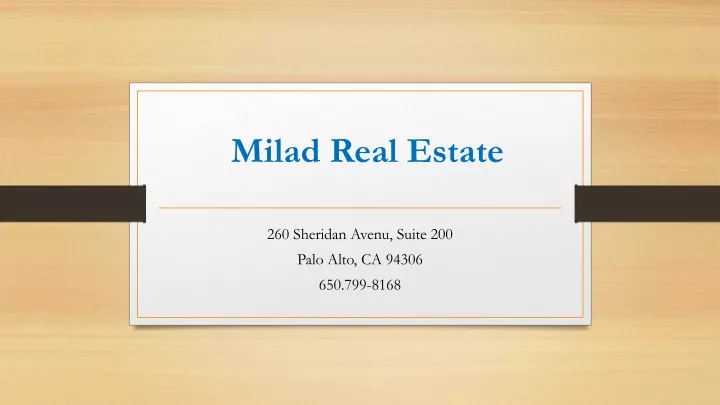 milad real estate