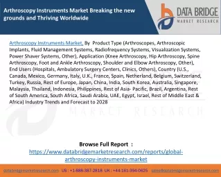 arthroscopy instruments market breaking