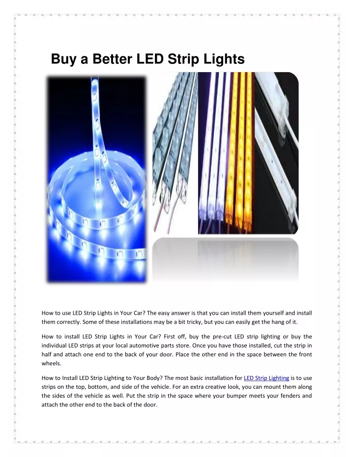 buy a better led strip lights