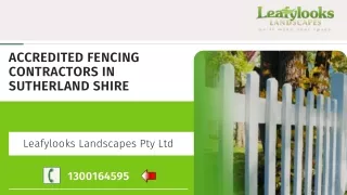 Accredited Fencing Contractors and Excavation in Sutherland Shire