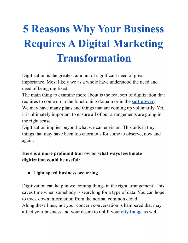 5 reasons why your business requires a digital