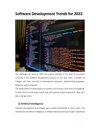 Software Development Trends for 2022