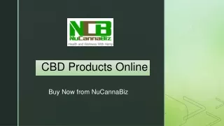 Premium CBD Products Online – NuCannaBiz