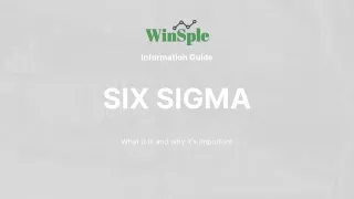 What is SIX SIGMA ? Everything you need to know about Six Sigma