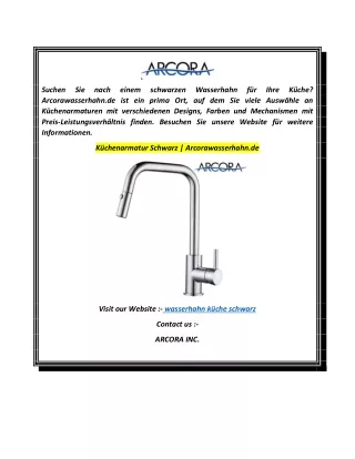Küchenarmatur Schwarz  Arcorawasserhahn.de