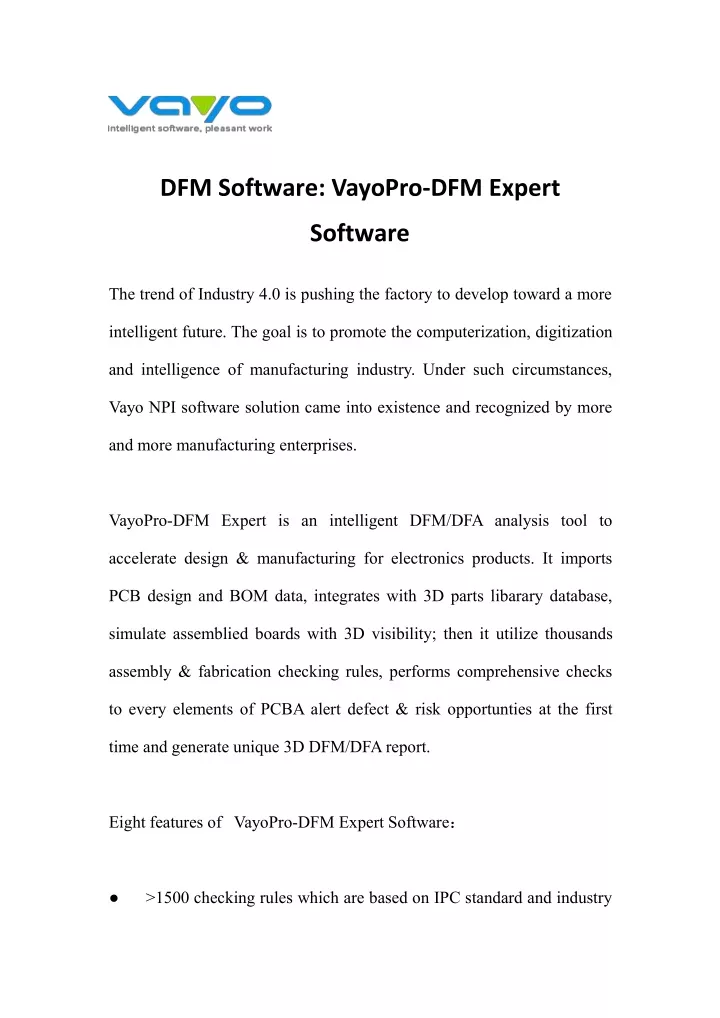 dfm software vayopro dfm expert