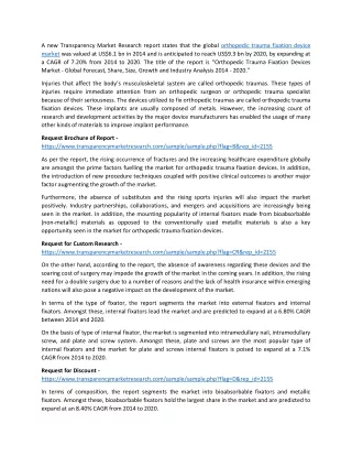 a new transparency market research report states