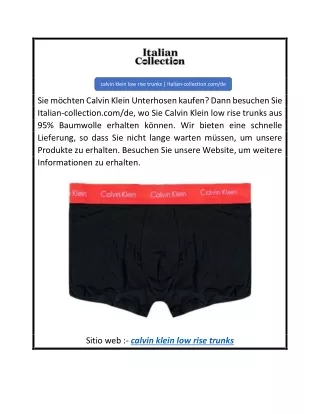 calvin klein low rise trunks  Italian-collection.comde