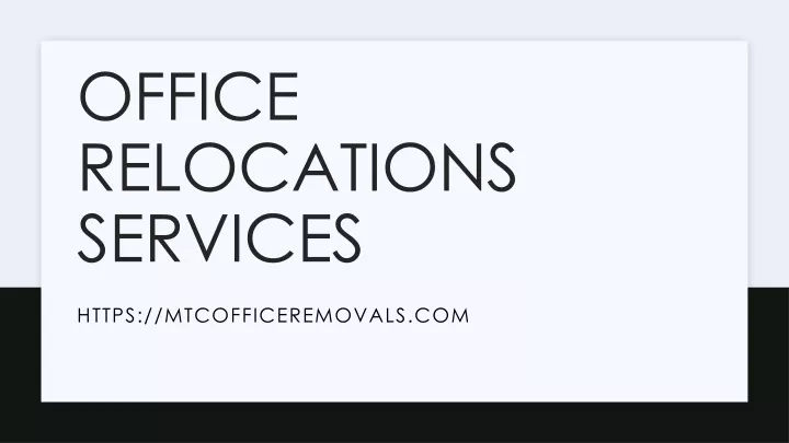 office relocations services