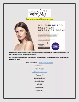 Oway haarverzorging  Salonverwent.com