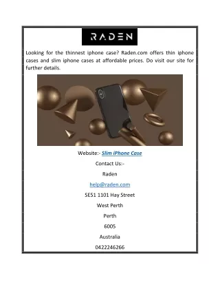 Slim Iphone Case | Raden.com
