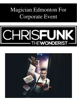 magician edmonton for corporate event