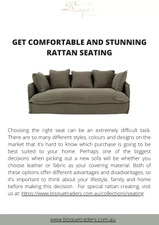 get comfortable and stunning rattan seating