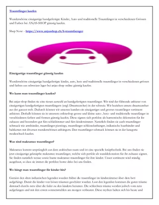 traumf nger kaufen wundersch ne einzigartige