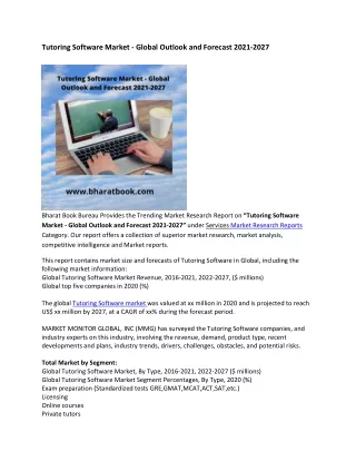 tutoring software market global outlook