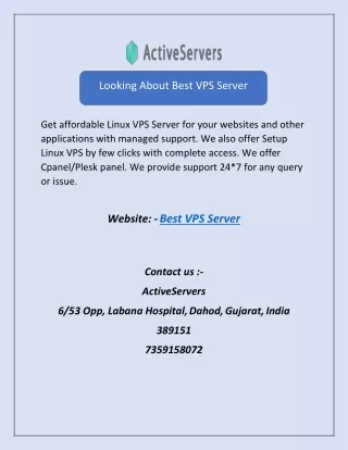 looking about best vps server