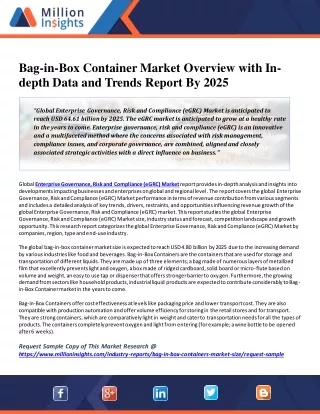bag in box container market overview with