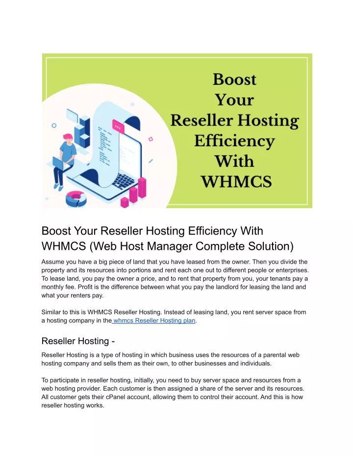 boost your reseller hosting efficiency with whmcs