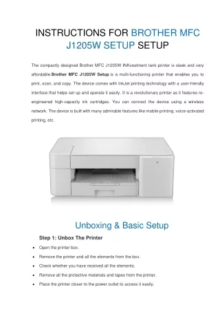 instructions for brother mfc j1205w setup setup