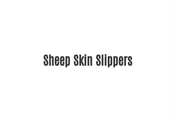Sheepskin slippers