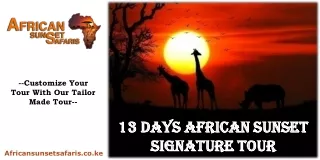13 Days African Sunset Signature Tour