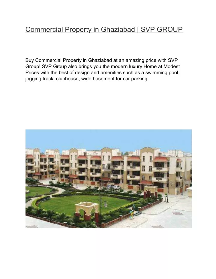 commercial property in ghaziabad svp group