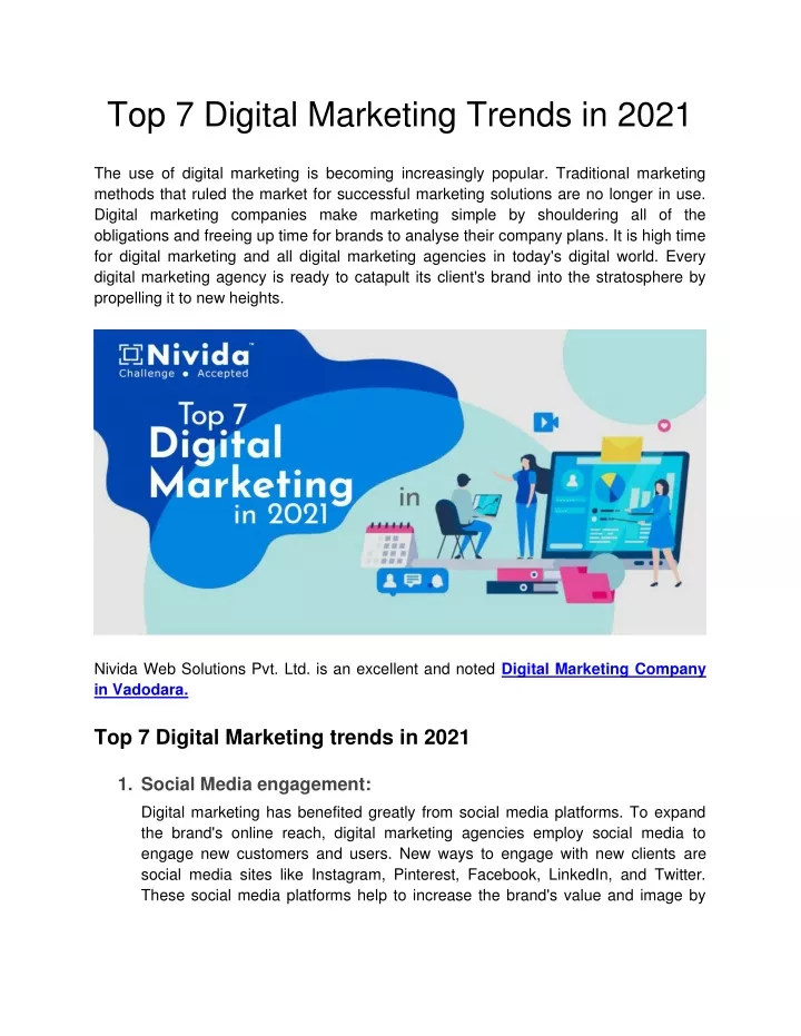 top 7 digital marketing trends in 2021