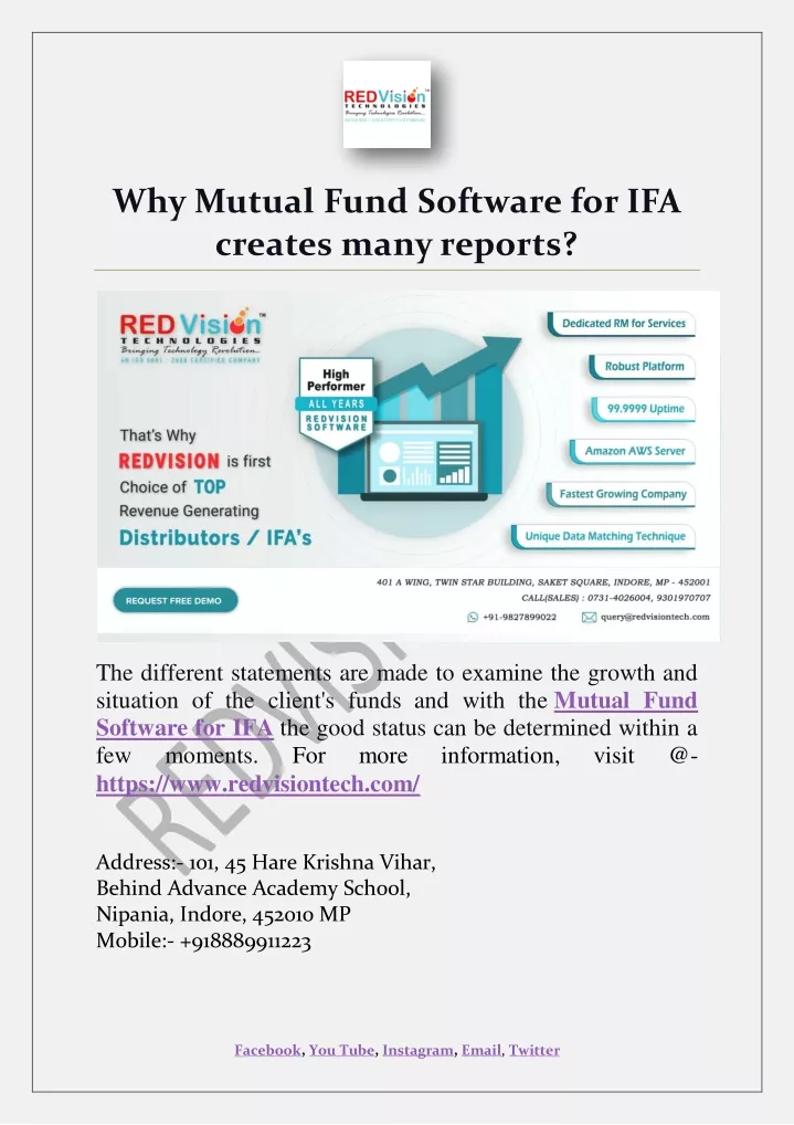 why mutual fund software for ifa creates many