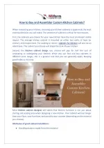 How to Buy and Assembler Custom Kitchen Cabinets? - slide 1