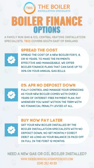 TBIS Boiler Finance Options