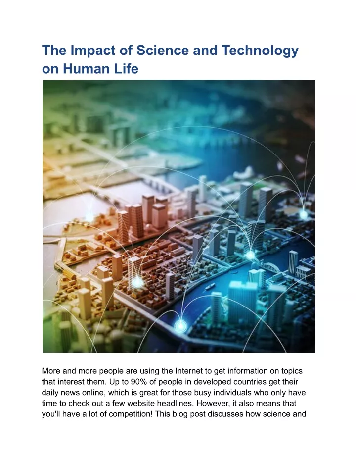 the impact of science and technology on human life