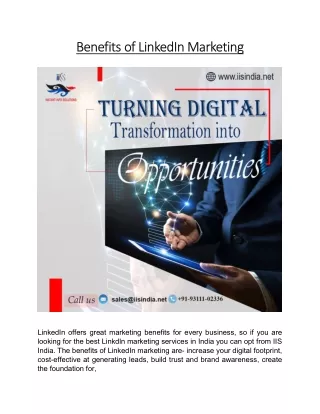 benefits of linkedin marketing benefits