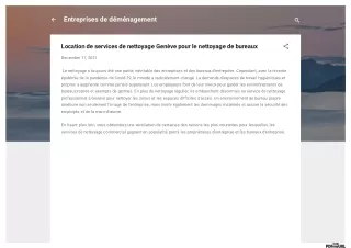 Location de services de nettoyage Genève pour le nettoyage de bureaux