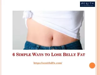 6 simple ways to lose belly fat