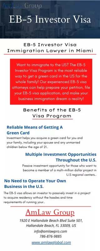 EB-5 Investor Visa Immigration Lawyer in Miami