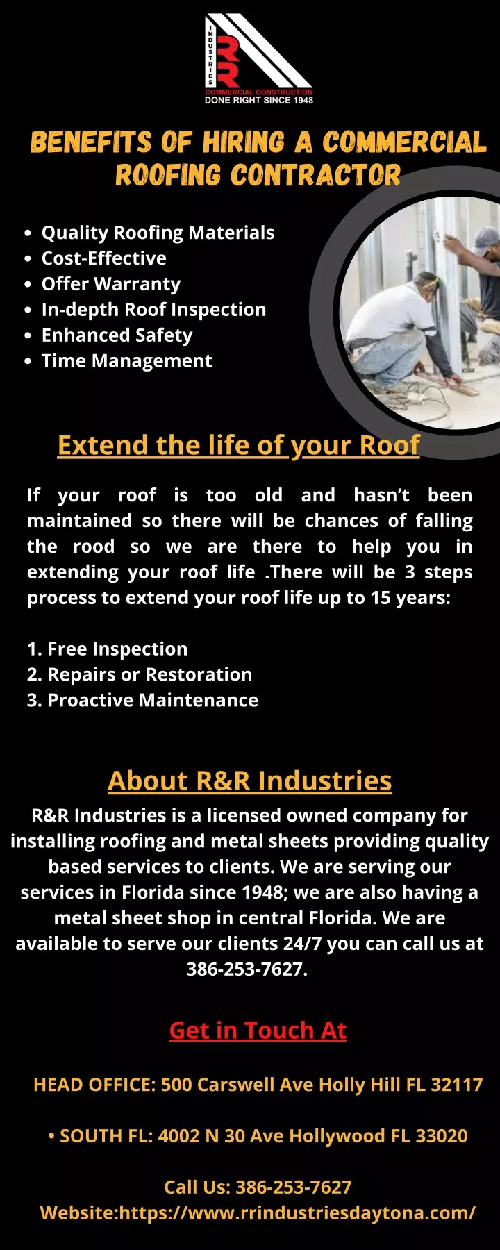 Ppt Benefits Of Hiring A Commercial Roofing Contractor Powerpoint