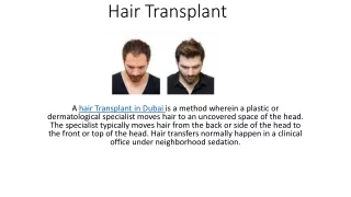 Hair Transplant in Dubai