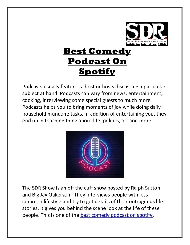 PPT - Best Comedy Podcast On Spotify PowerPoint Presentation, free ...